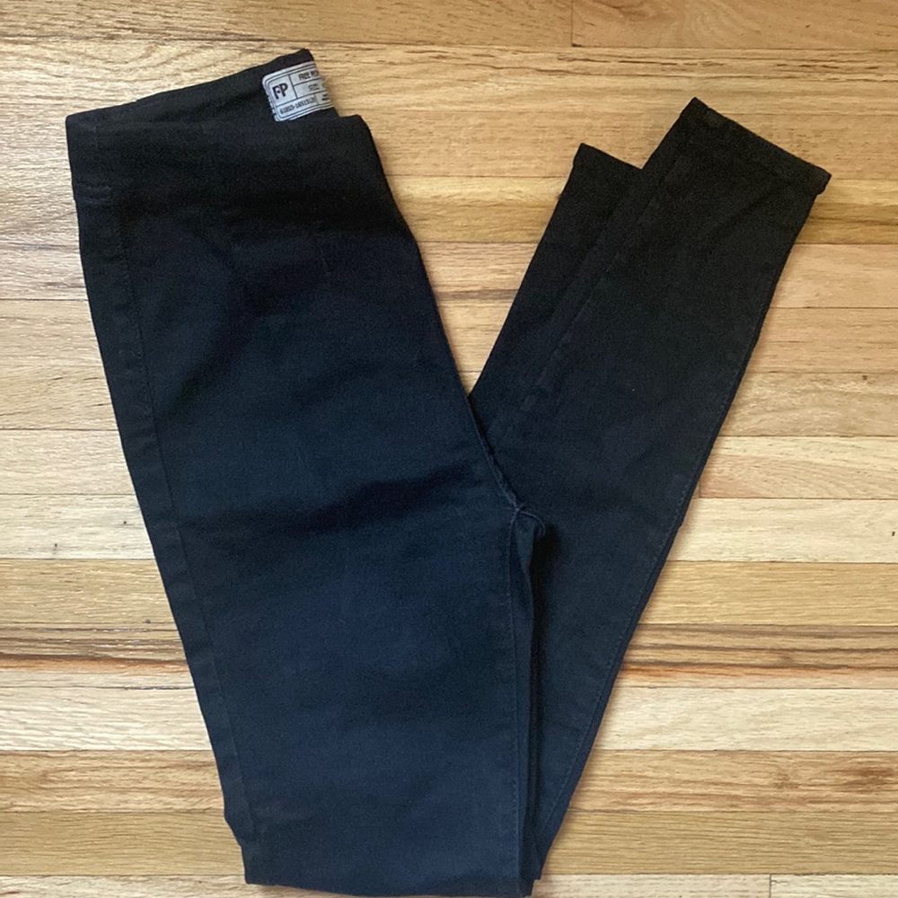 FP | Black Jean Jeggings | 26